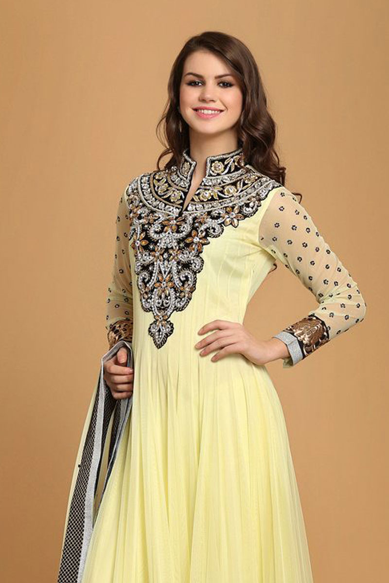 net churidar neck