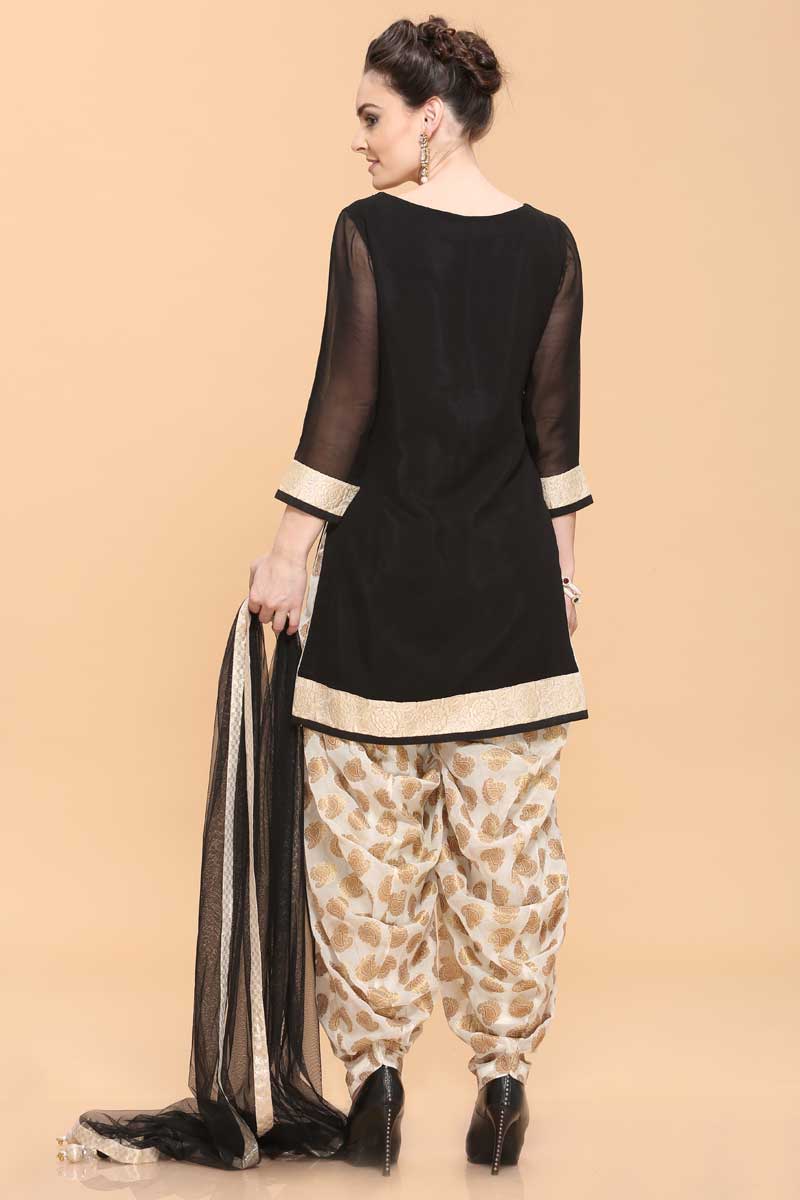 Black Georgette Salwaar Kameez, Salwar Suit Online