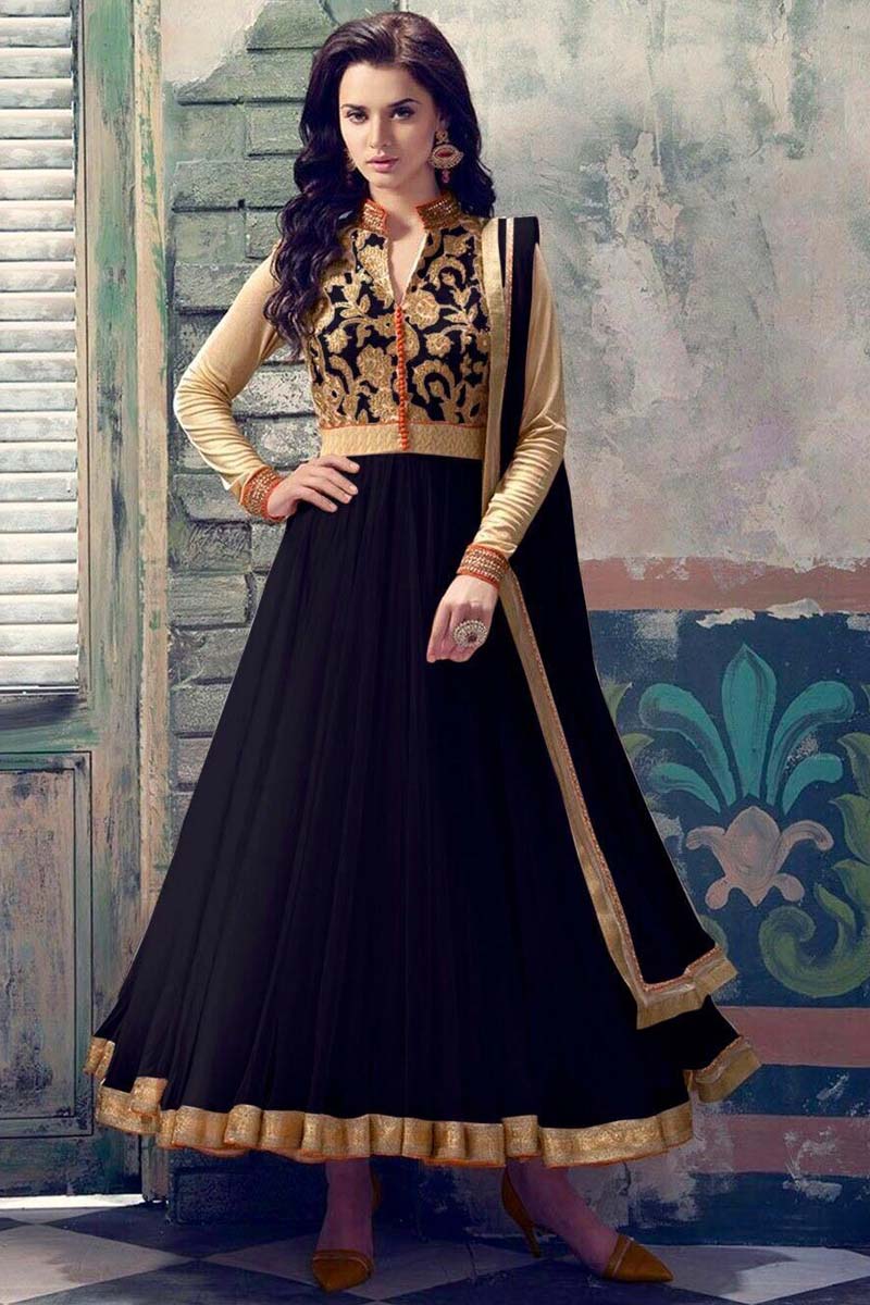 Black churidar dress best sale