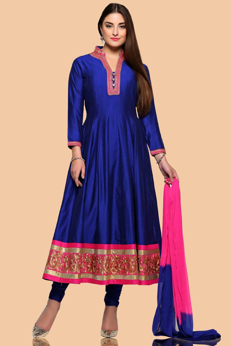 long churidar with dupatta