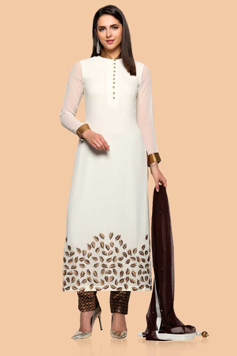 off white trouser suit