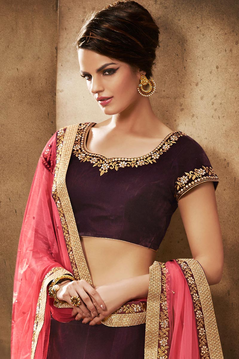 Buy gorgeous sarees online, Coffee net diwali saree, Sweet heart neck ...