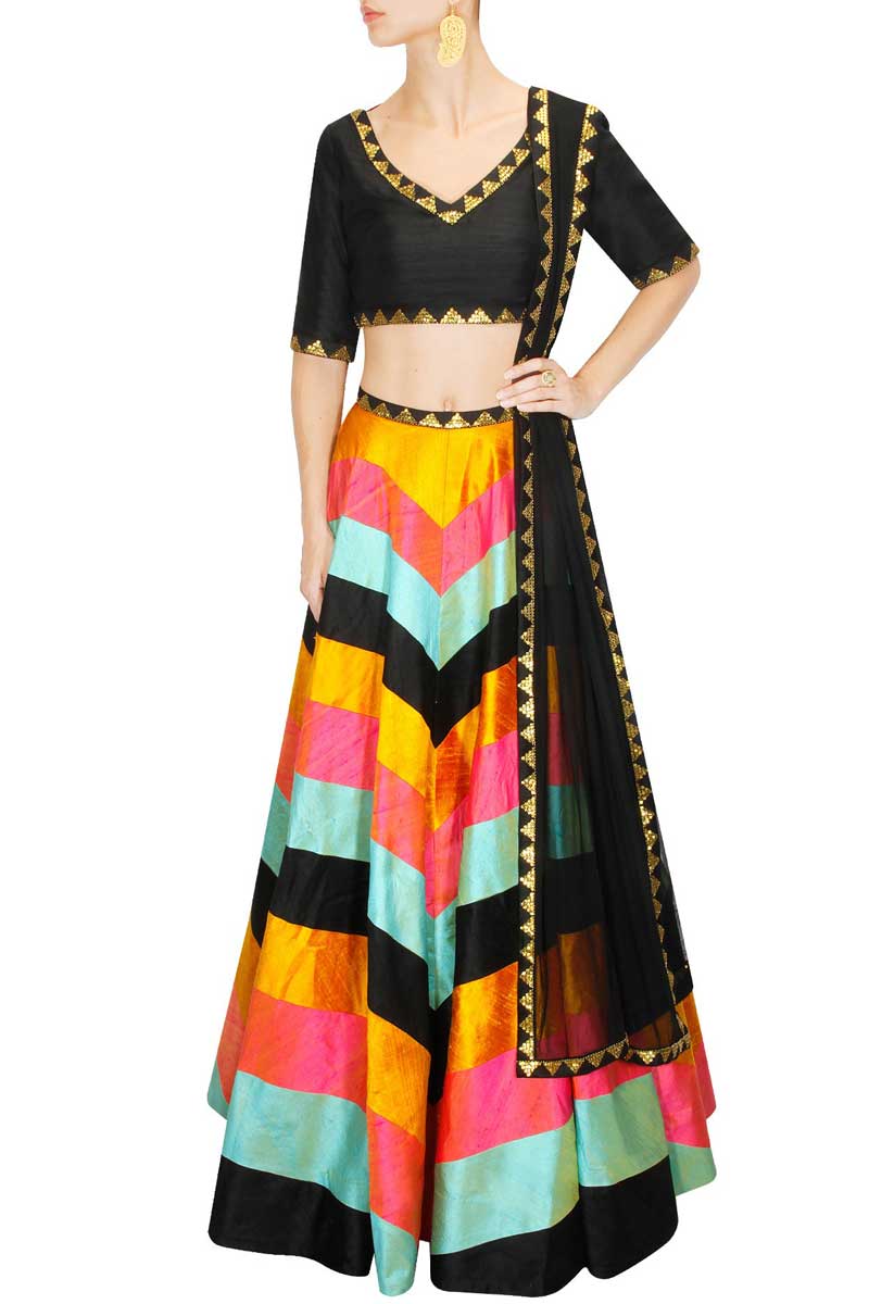 Designer Multi Color Banglori Silk Chaniya Choli-DMV10084