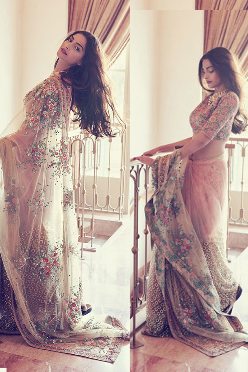 bridal net saree