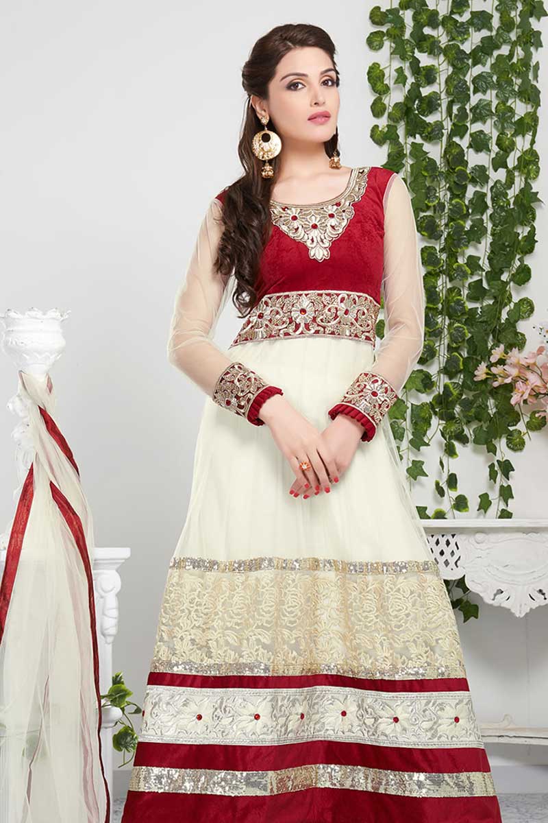 netted churidar design