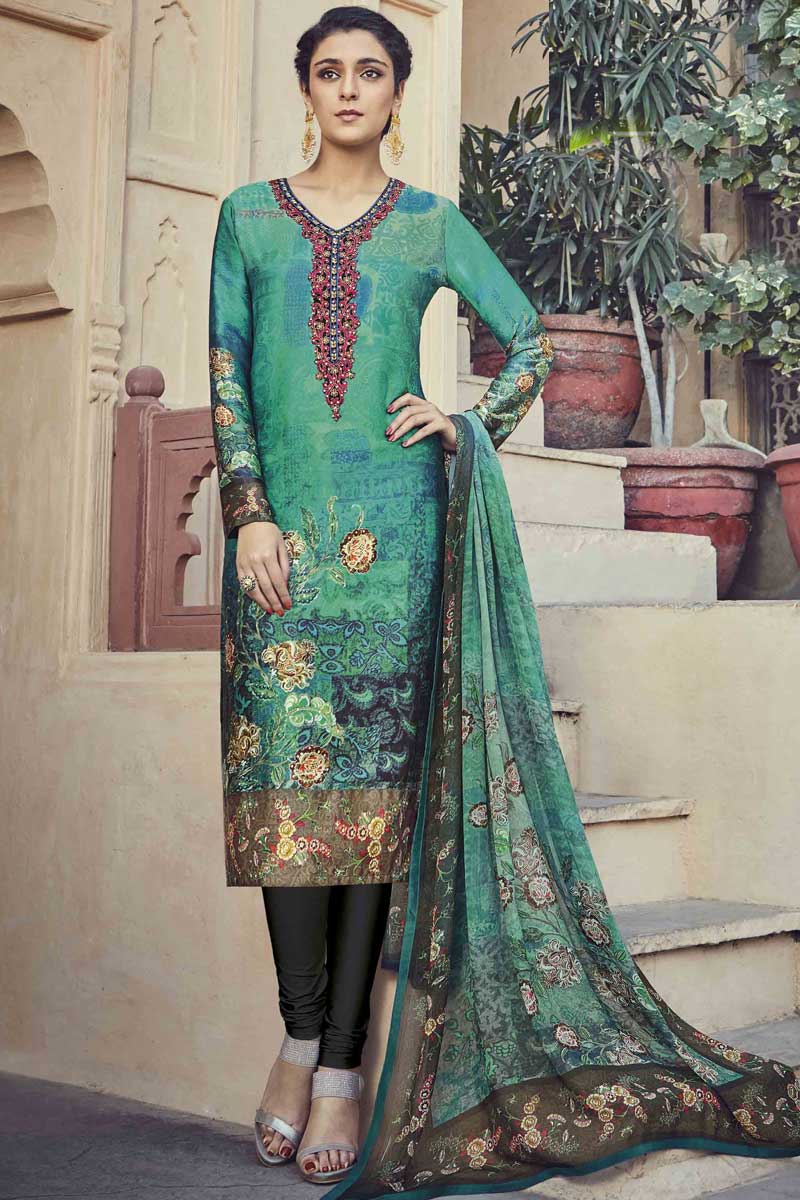 crepe silk churidar material