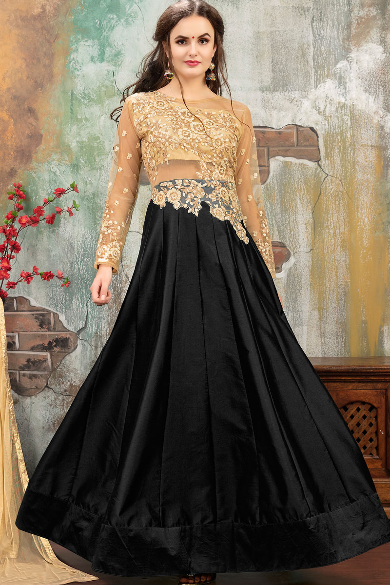 Frock suit with silk dupatta hotsell