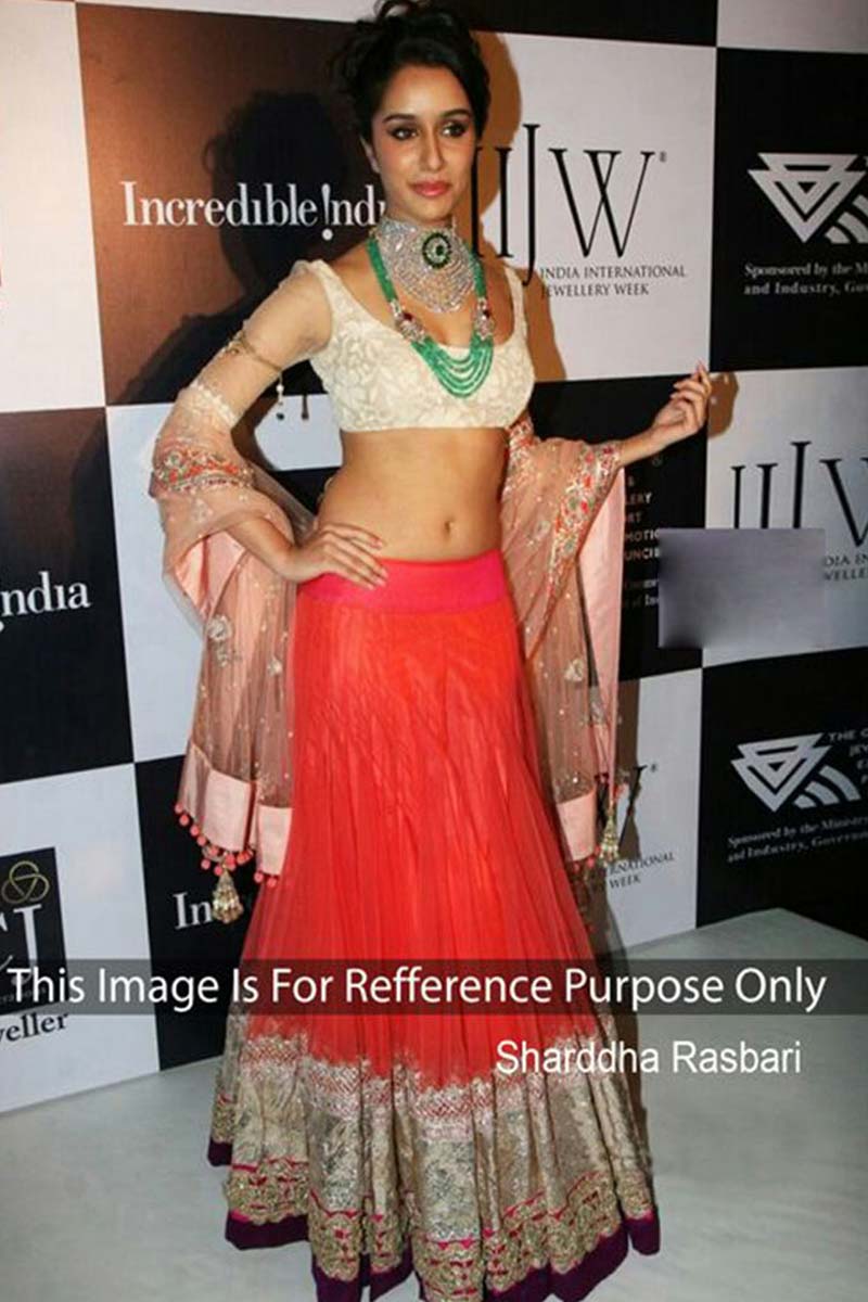 Shraddha Kapoor Red Bollywood Lehenga