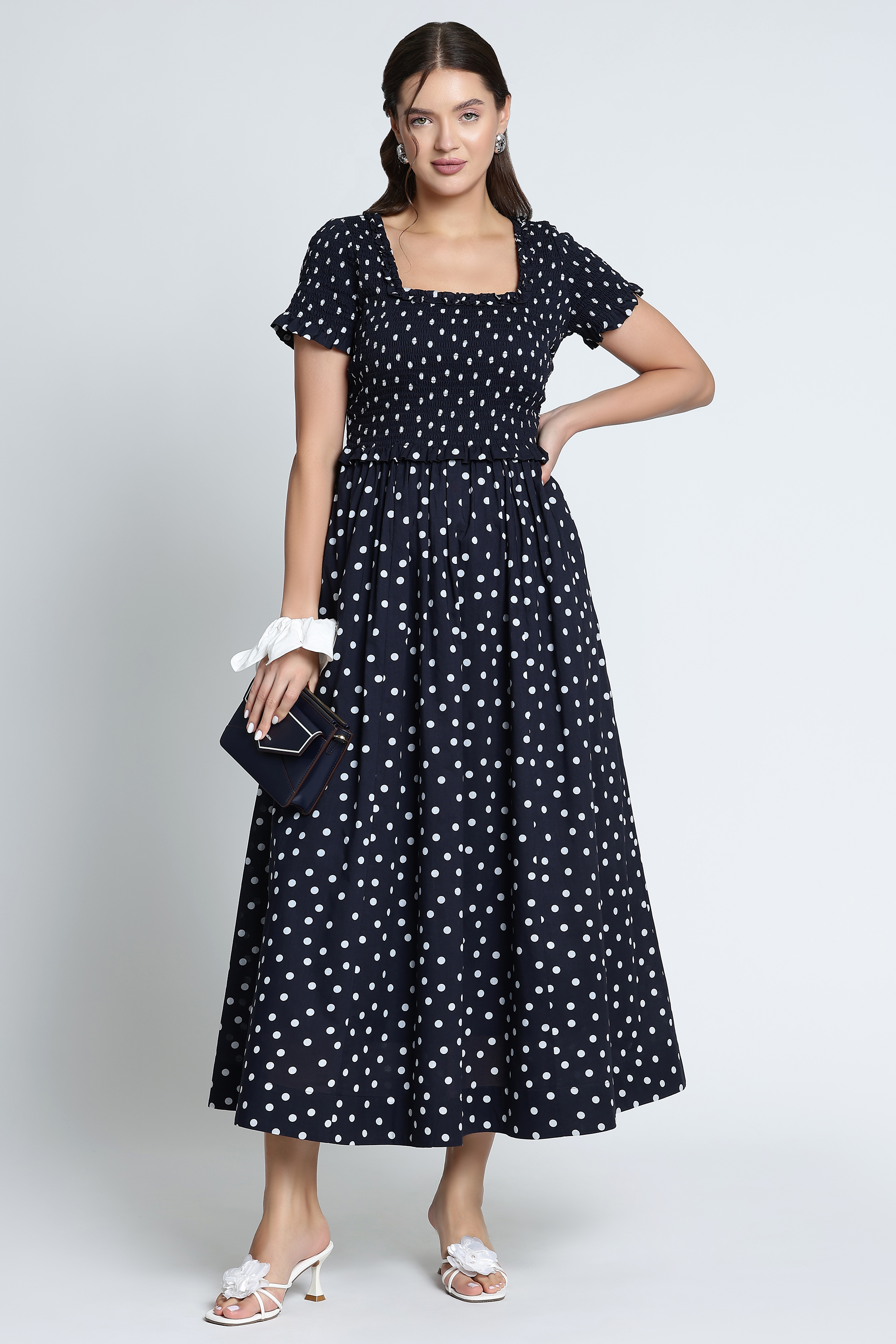 hannah brown blue dress Silk Slip Dress Women Adjustable Strap Maxi Summer Dress – Not Just Pajama main image 1