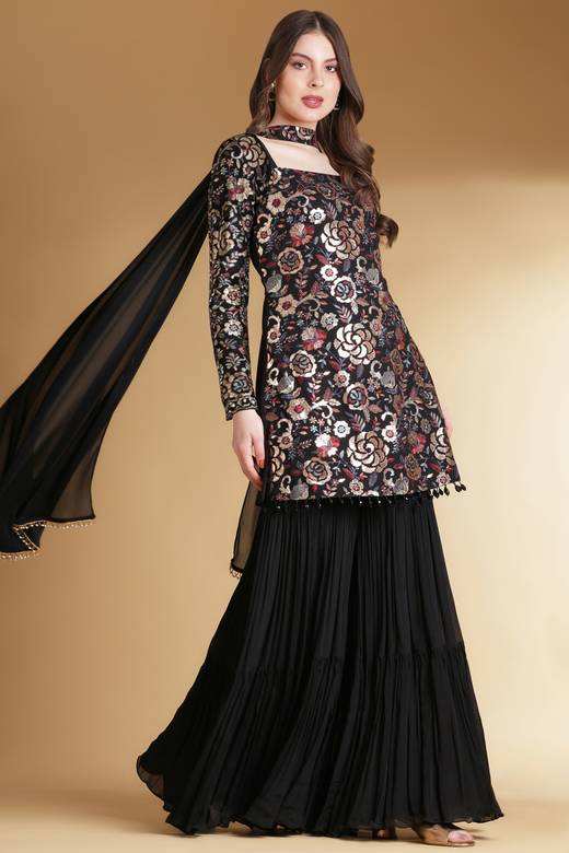 black dress pakistani Salwar Kameez Style your Special days SIZE:XS-S/2-6 Actress bridal copy Bianca Spaghetti Strap Maxi