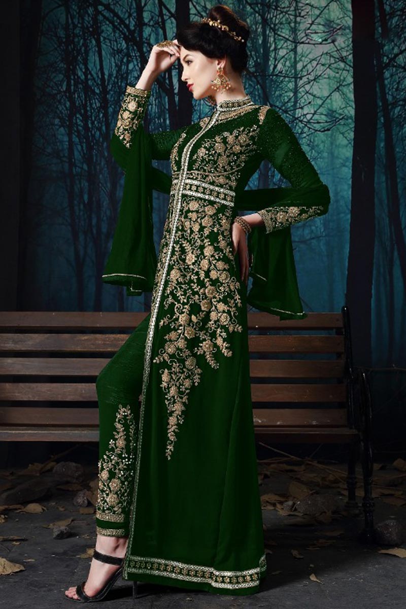 demelza green dress One-side Tail Green Dress – ALBINA DYLA main image 0