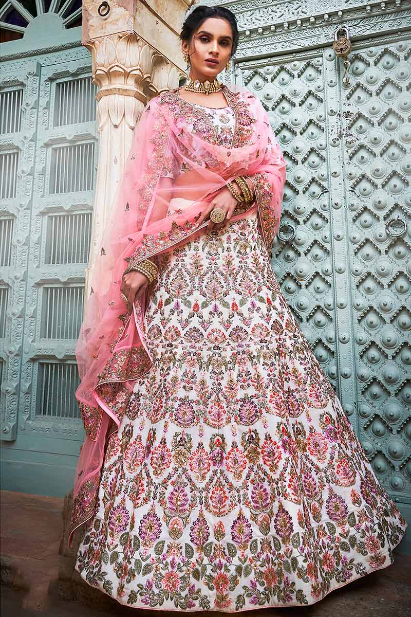 Embroidered lehenga choli discount