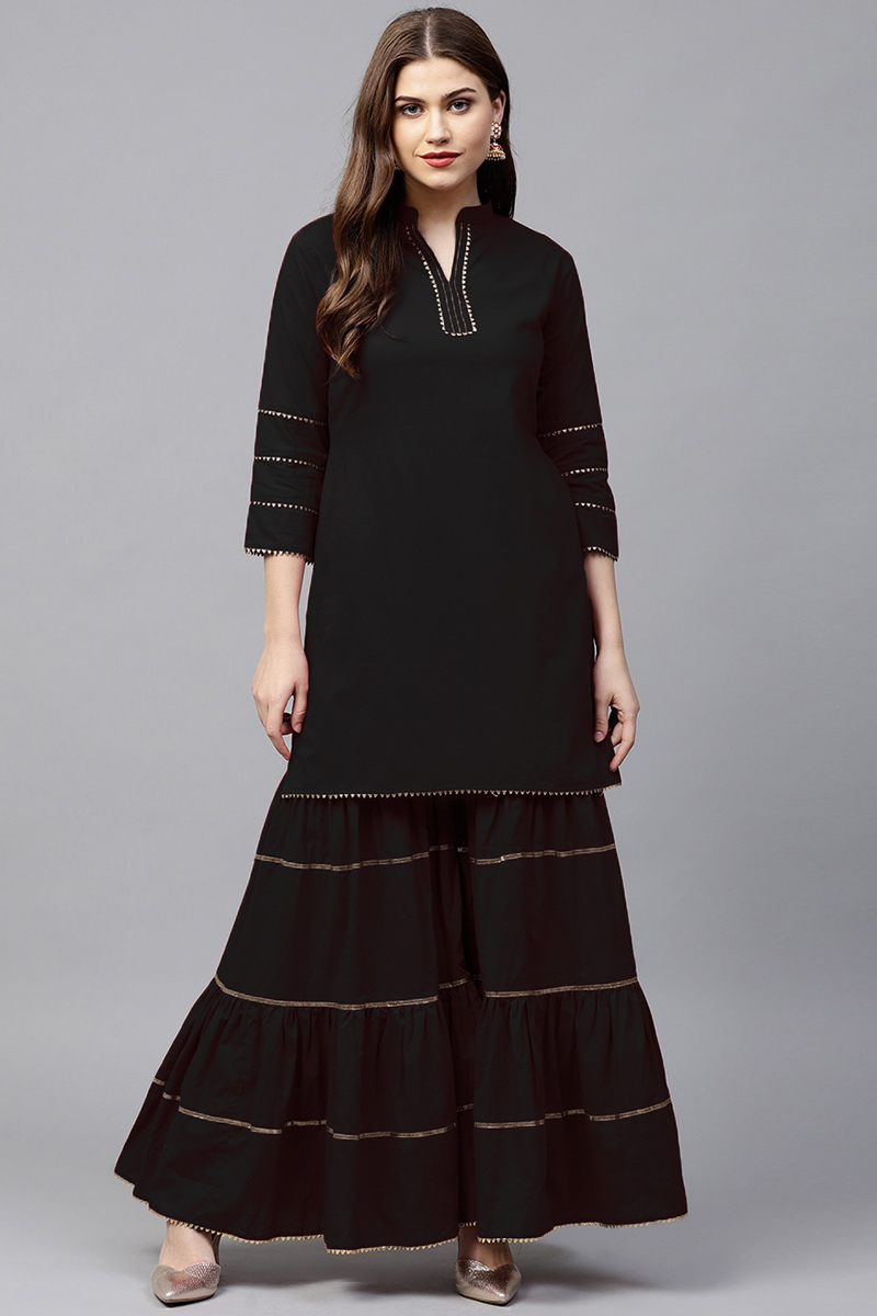 Black kurti design images hotsell