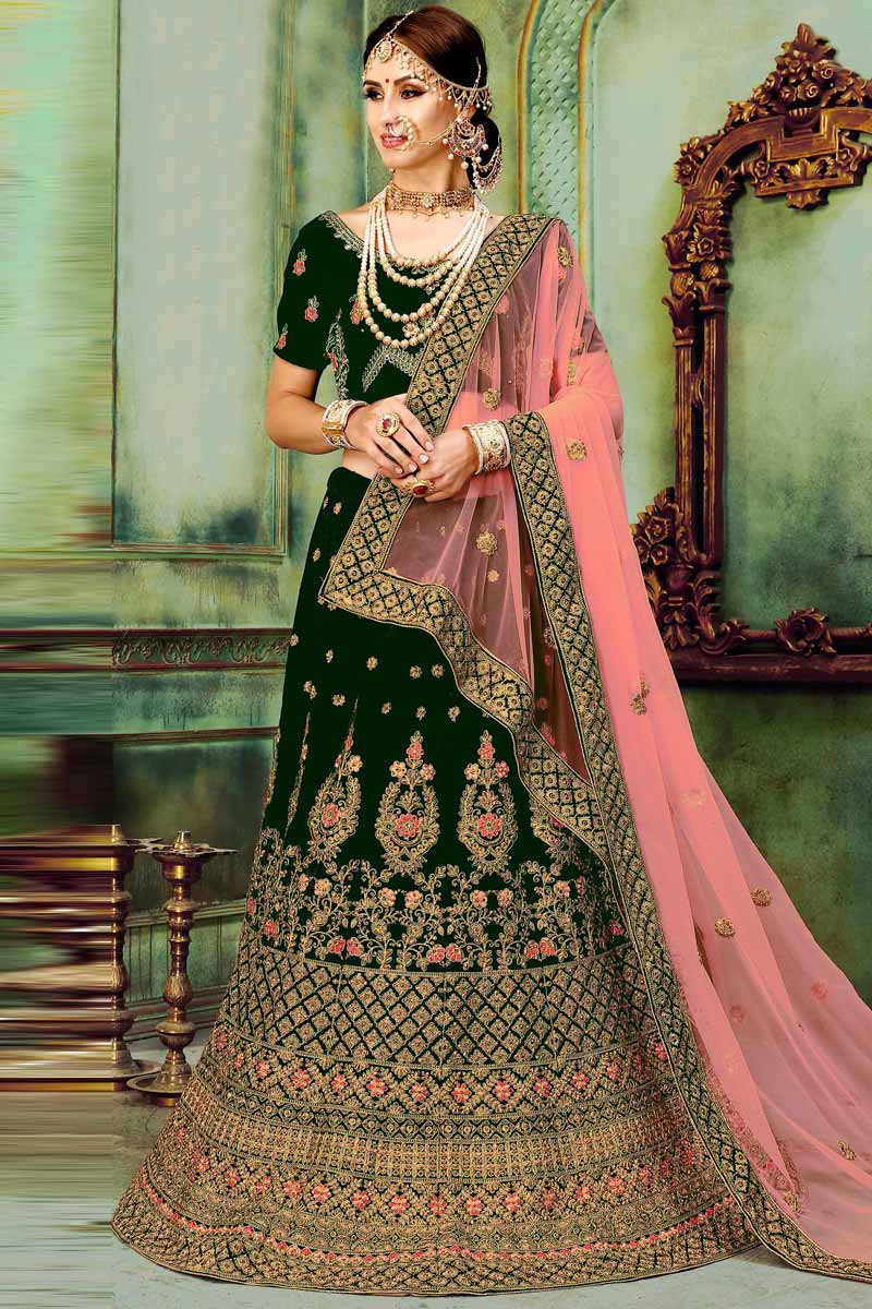 brown colour ghagra choli