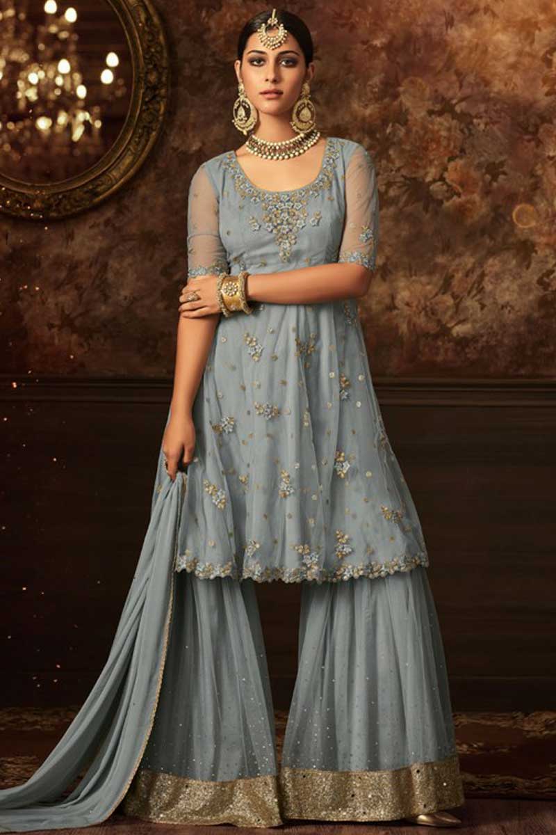 Grey gharara hotsell