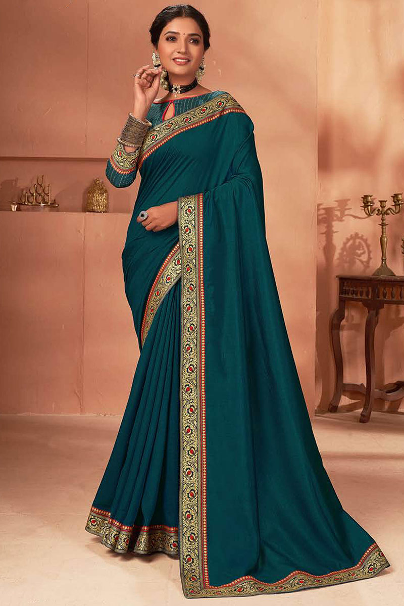 Dress Shops Online Peacock Green Silk Plain Saree|SARV122619 Dress Shops Online Peacock Green Silk Plain Saree|SARV122619