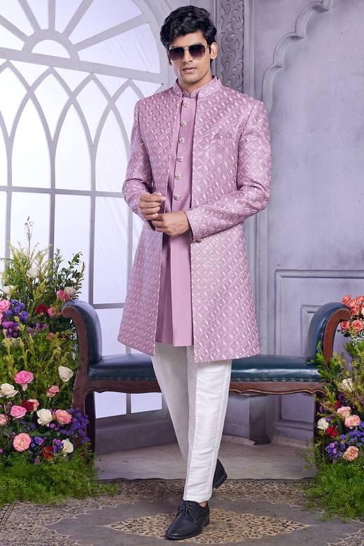 Buy Purple Engagement Indian Dresses Online for Men in USA