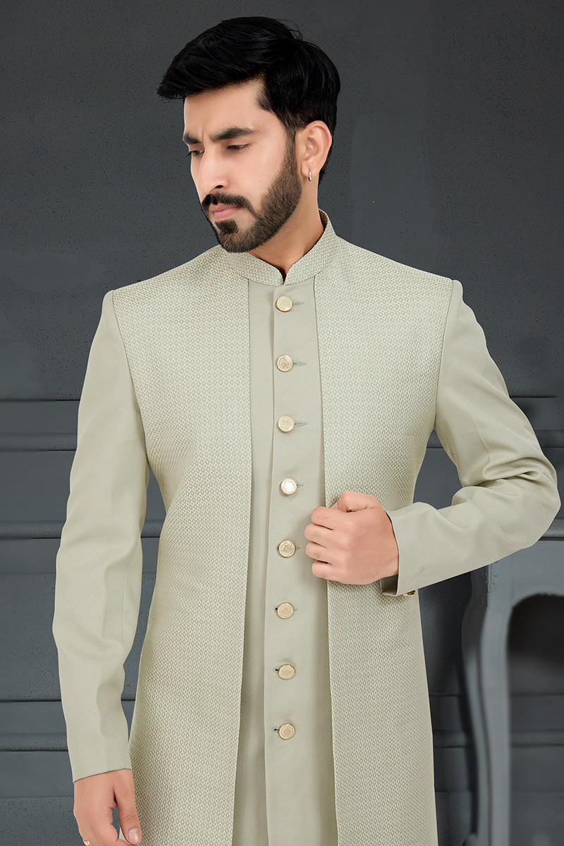 Cheap Fashion Light Beige Jacquard Jacket Style Men's Cheap Fashion Light Beige Jacquard Jacket Style Men's