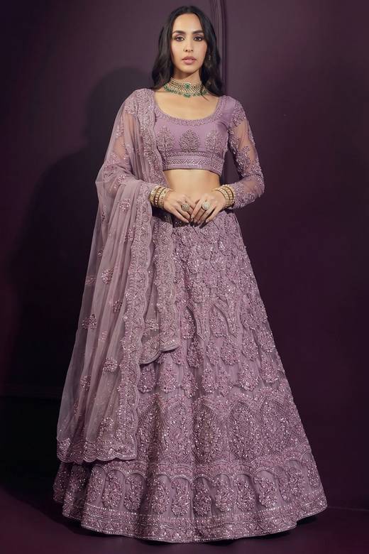 Buy Mauve Engagement Indian Dresses Online for Women in USA