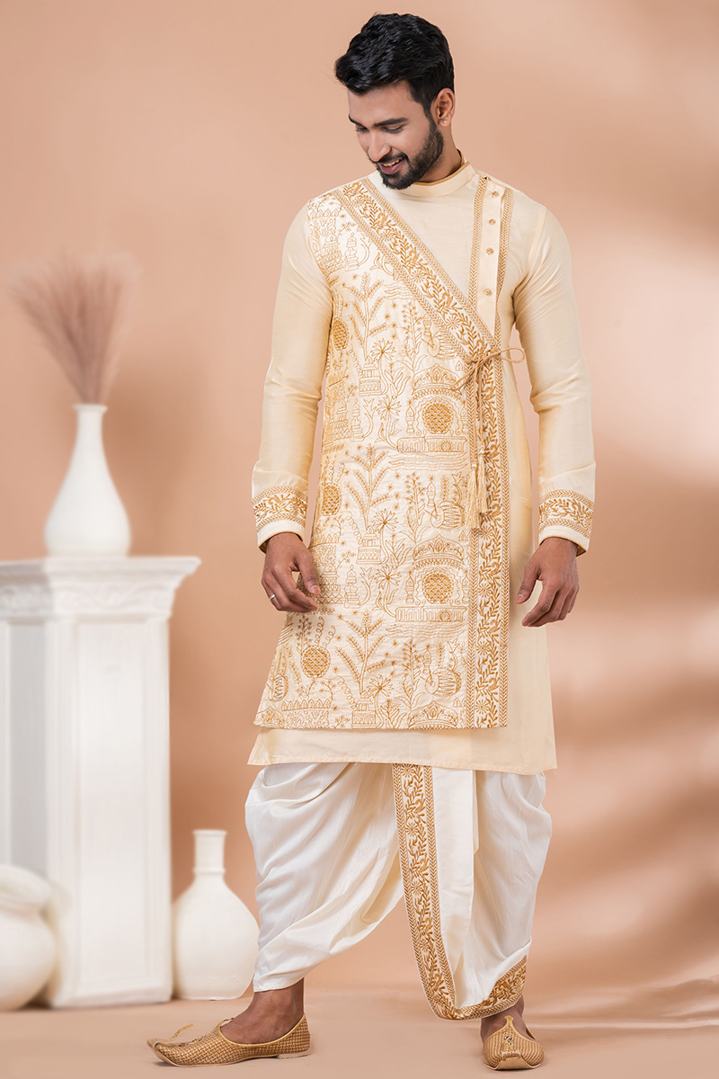 Bengali Dhoti Design Kurta Designs Dhoti Kurta Wedding Dress