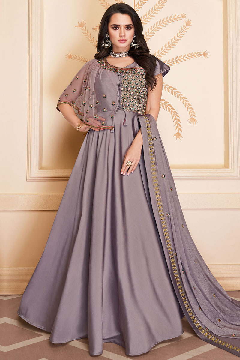 Light fashion purple anarkali