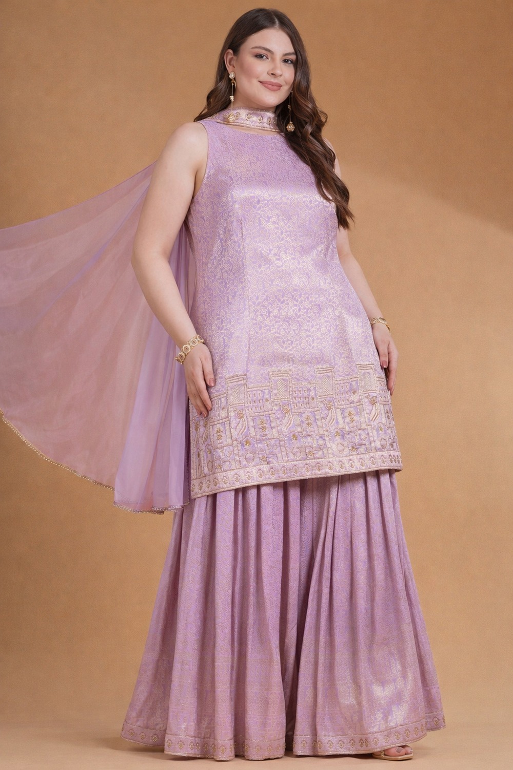 open lace back dress Purple Banarasi Embroidered Lehenga Set – Basanti Kapde aur Koffee