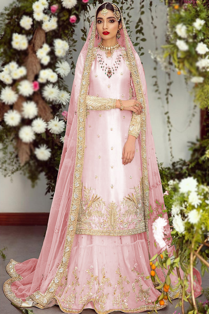 Light pink wedding lehenga store