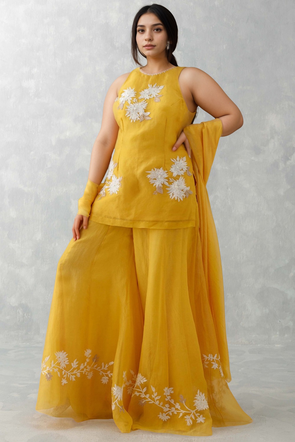 Yellow Traditional Dress For Marriage Function Mustard Yellow Dori