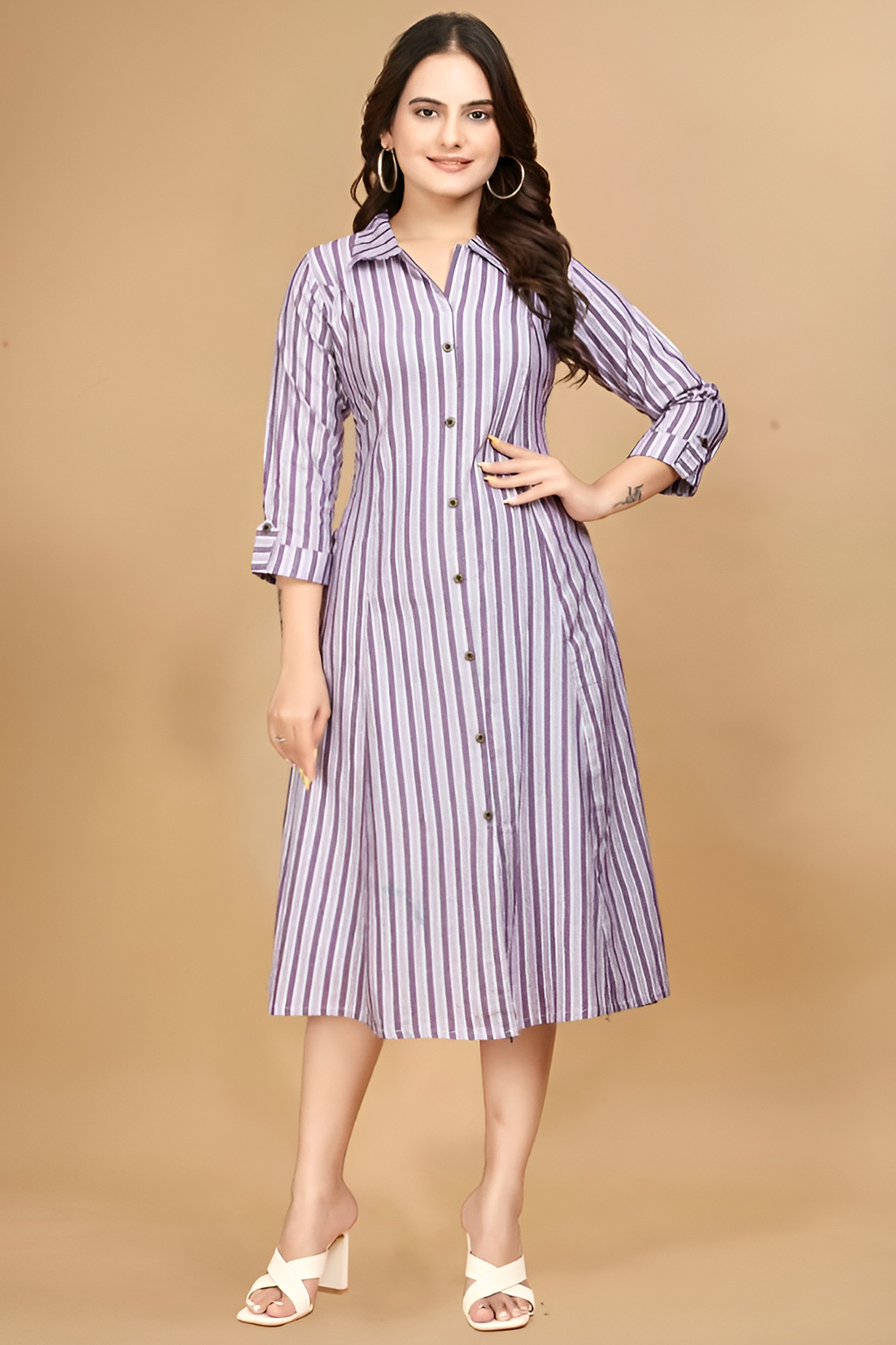 a line kurti dress Geometric kota A-line kurti – Suva Attire main image 0