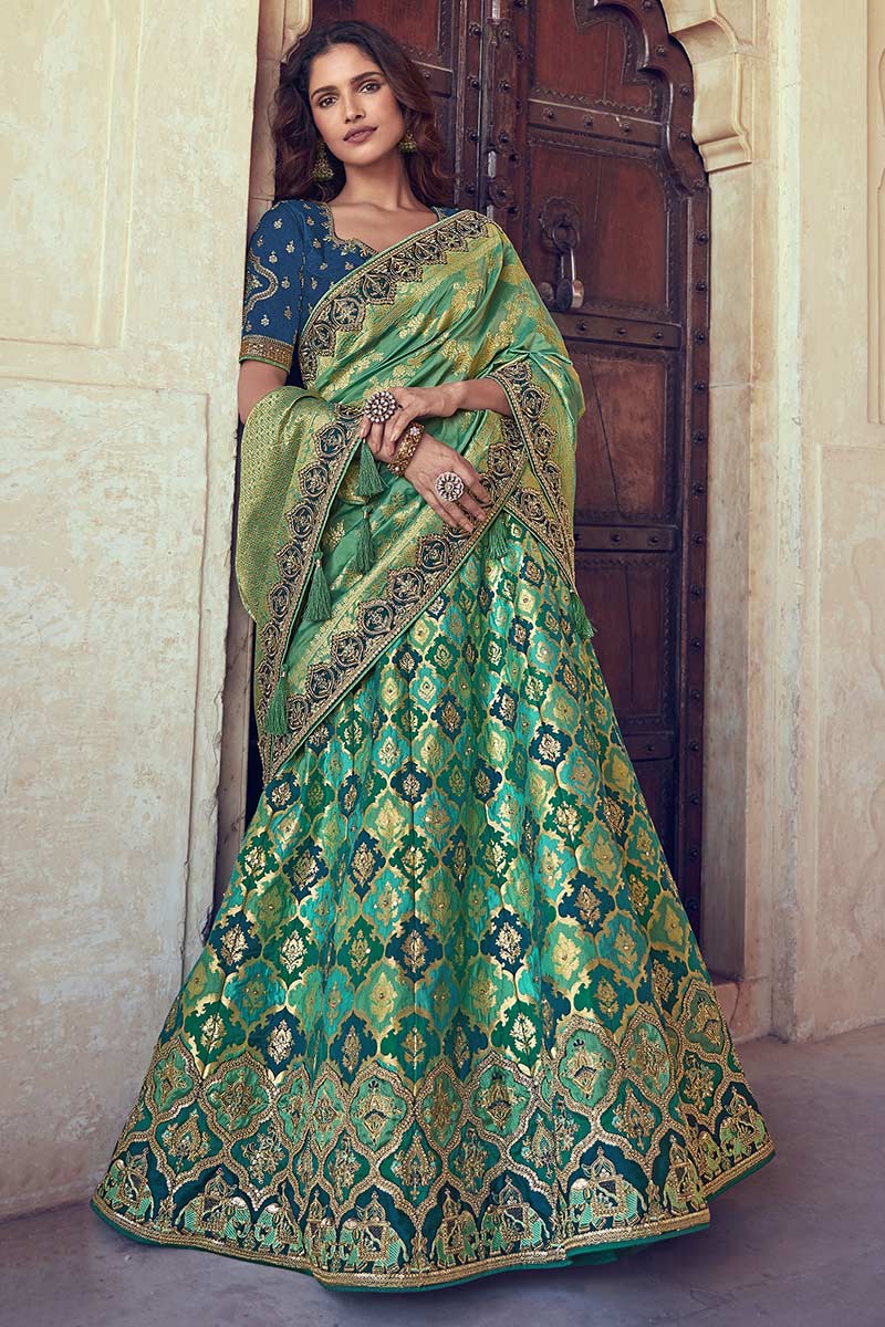 Unique Fashion Multi Color Lehenga With Zari Work LLCV09777
