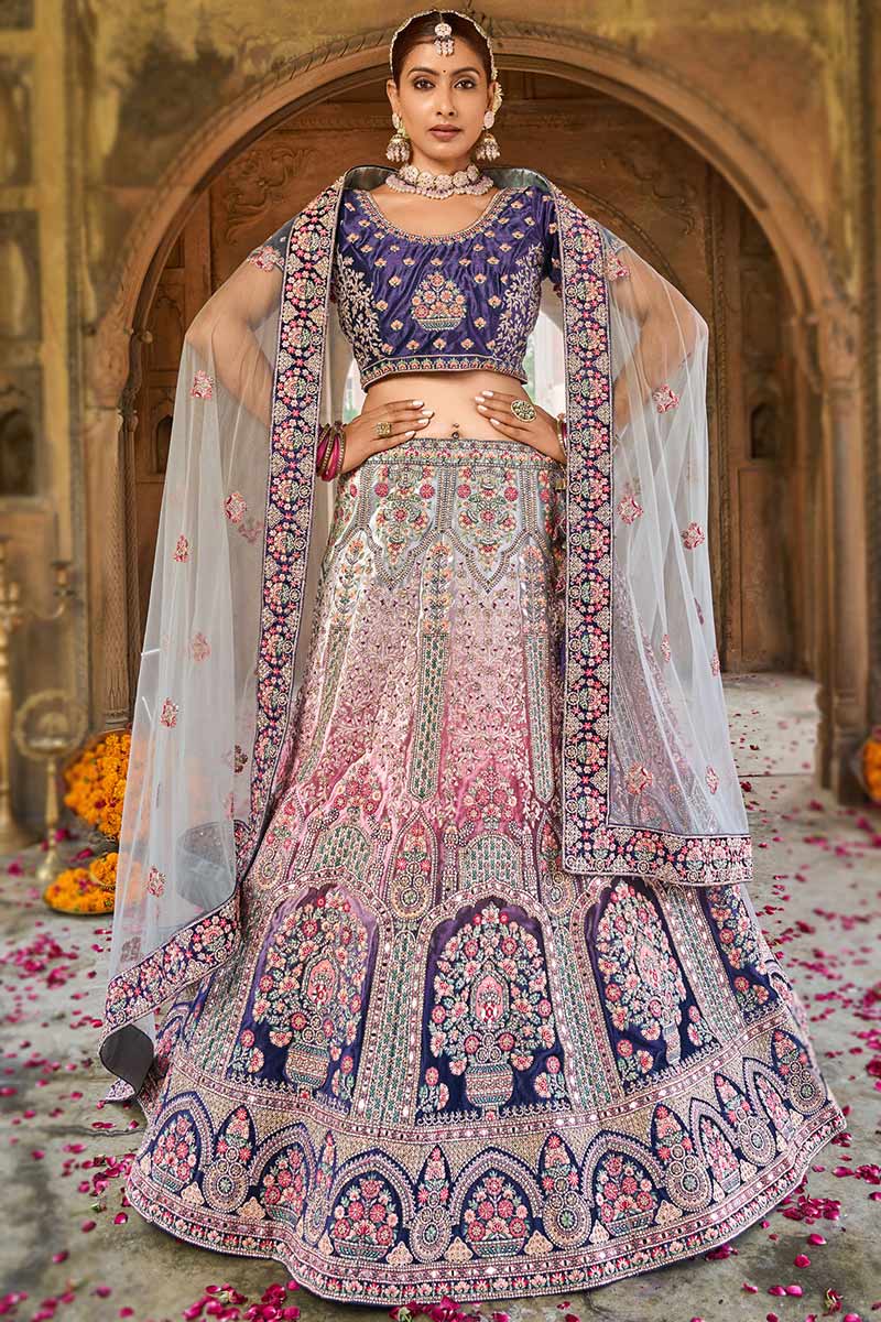 Bridal multicolor lehenga discount