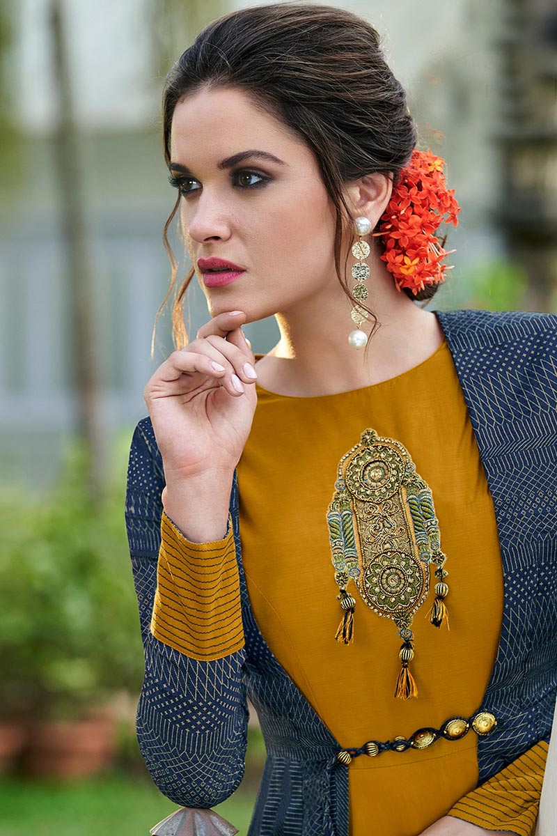 Evening Gown Gown Mustard Dress Wedding Buy Mustard Colour Rayon
