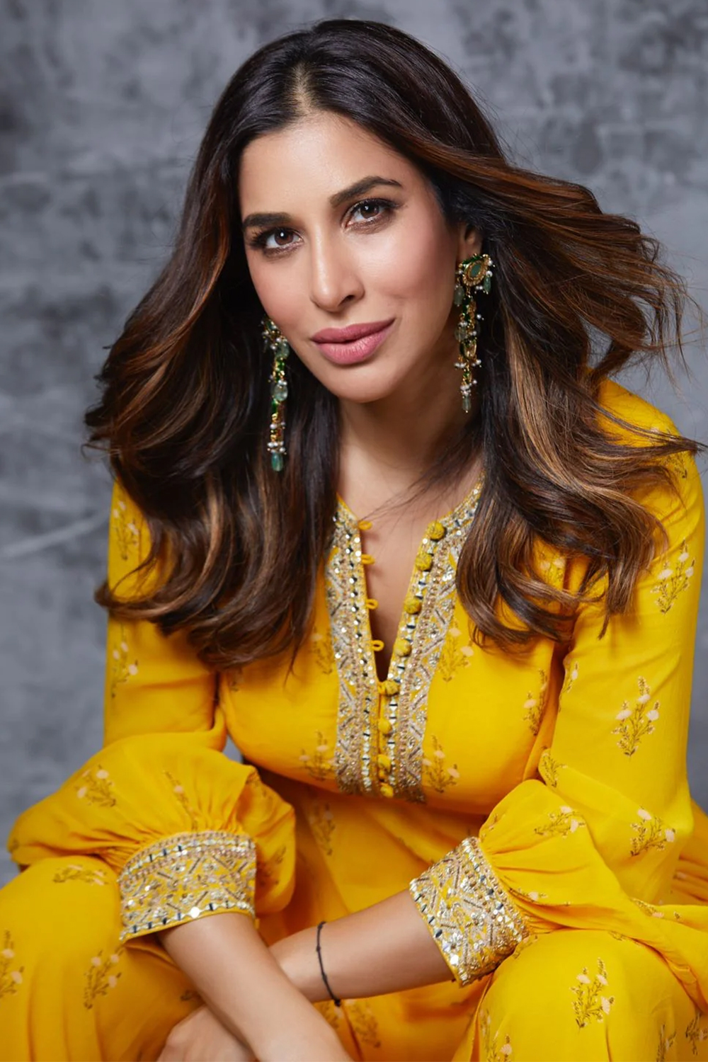 Peplum Style Mustard Yellow Viscose Palazzo Suit main image 1