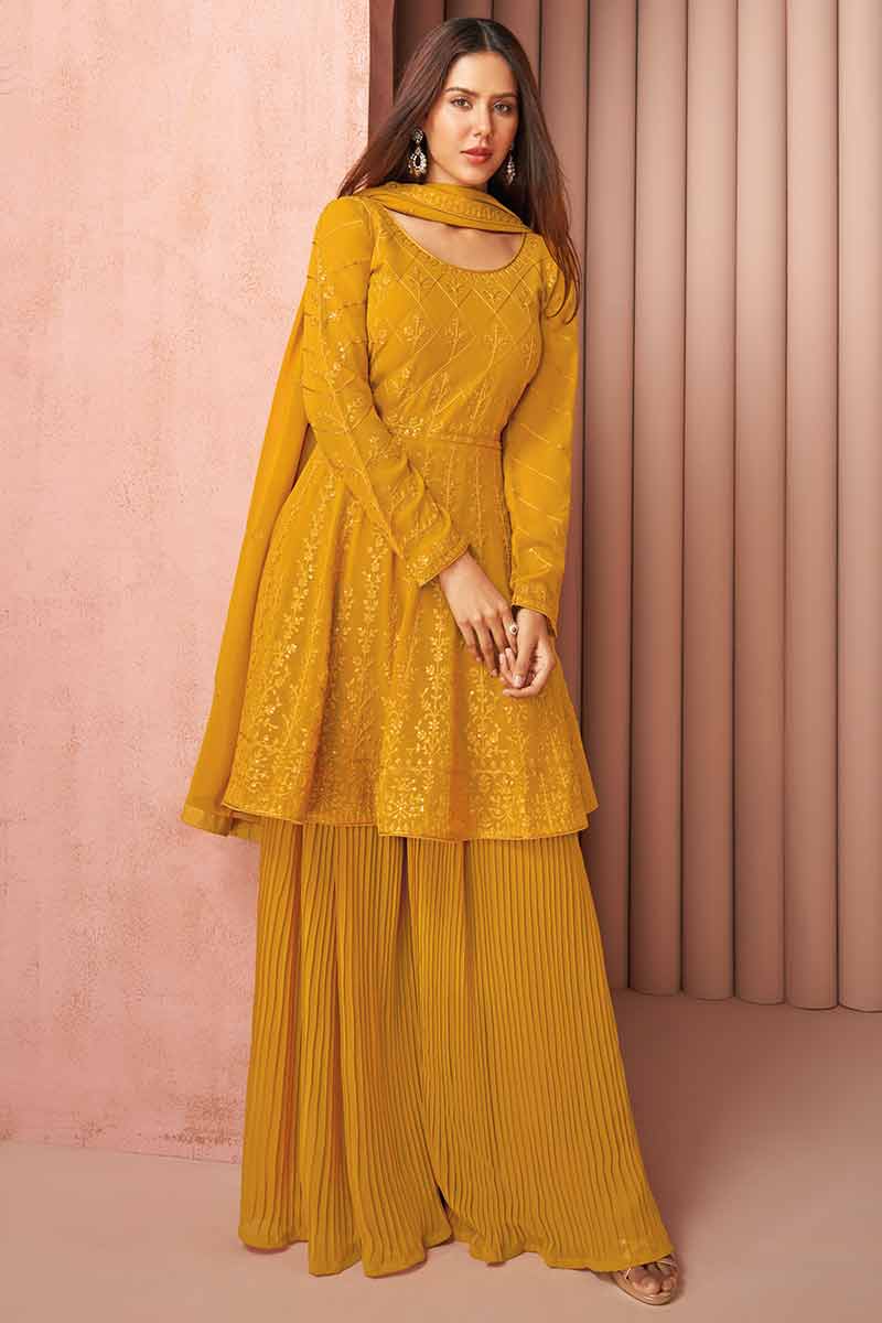 Sharara with short frock online