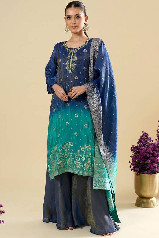 Buy Blue Sharara Suits & Sets Online