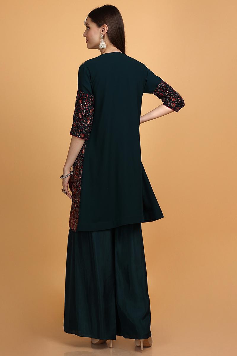 evening-wear-palazzo-suit-in-teal-green-silk-fabric-lstv122547