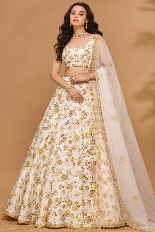 ivory and gold indian wedding dress White | Elegant Bridal Wear ivory and gold color palette