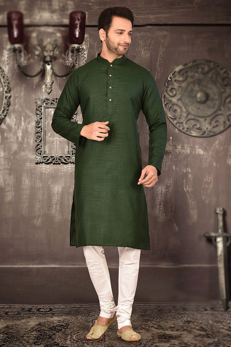 Olive green pathani suit sale