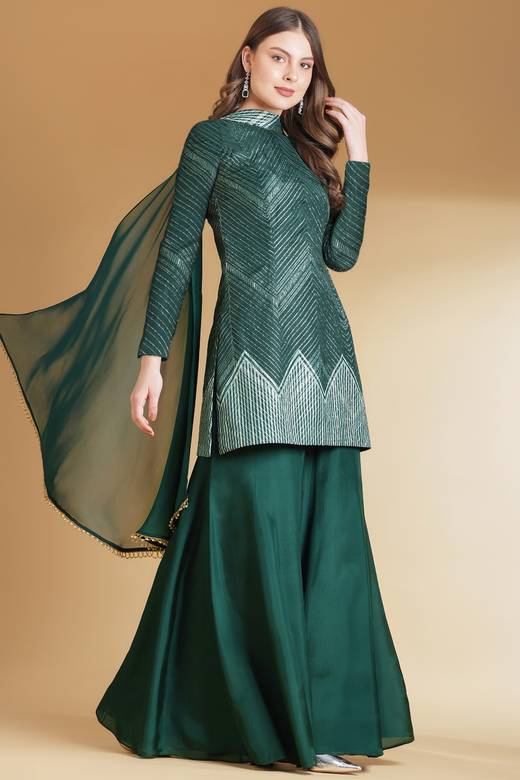 green nikkah dress Qamar and Gotta A fully beaded hijabi engagement