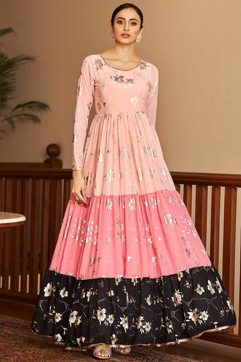 fashion show dress malfunction Fashionable Embroidery Work White Color Anarkali Suit – RangmatiFashion