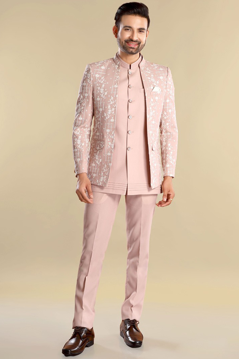 Pale pink dress jacket best sale