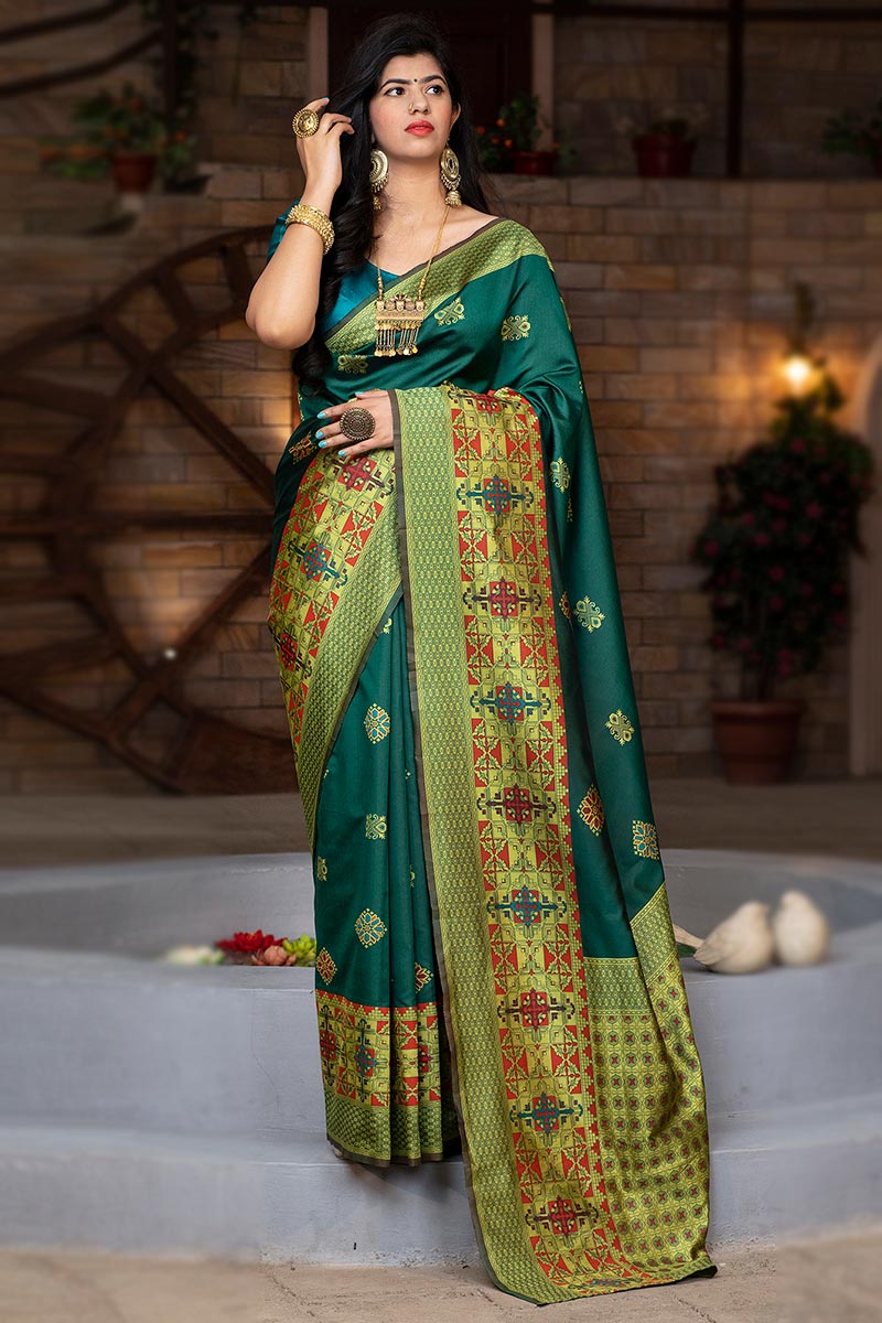 Peacock green wedding saree hotsell