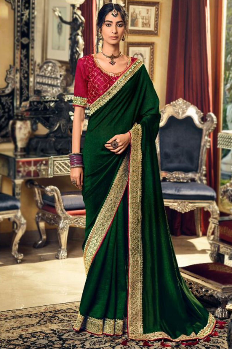 Deals uppada silk saree| uppada silk saree with blouse| Green soft silk saree| designer bridal saree| Bollywood wedding saree