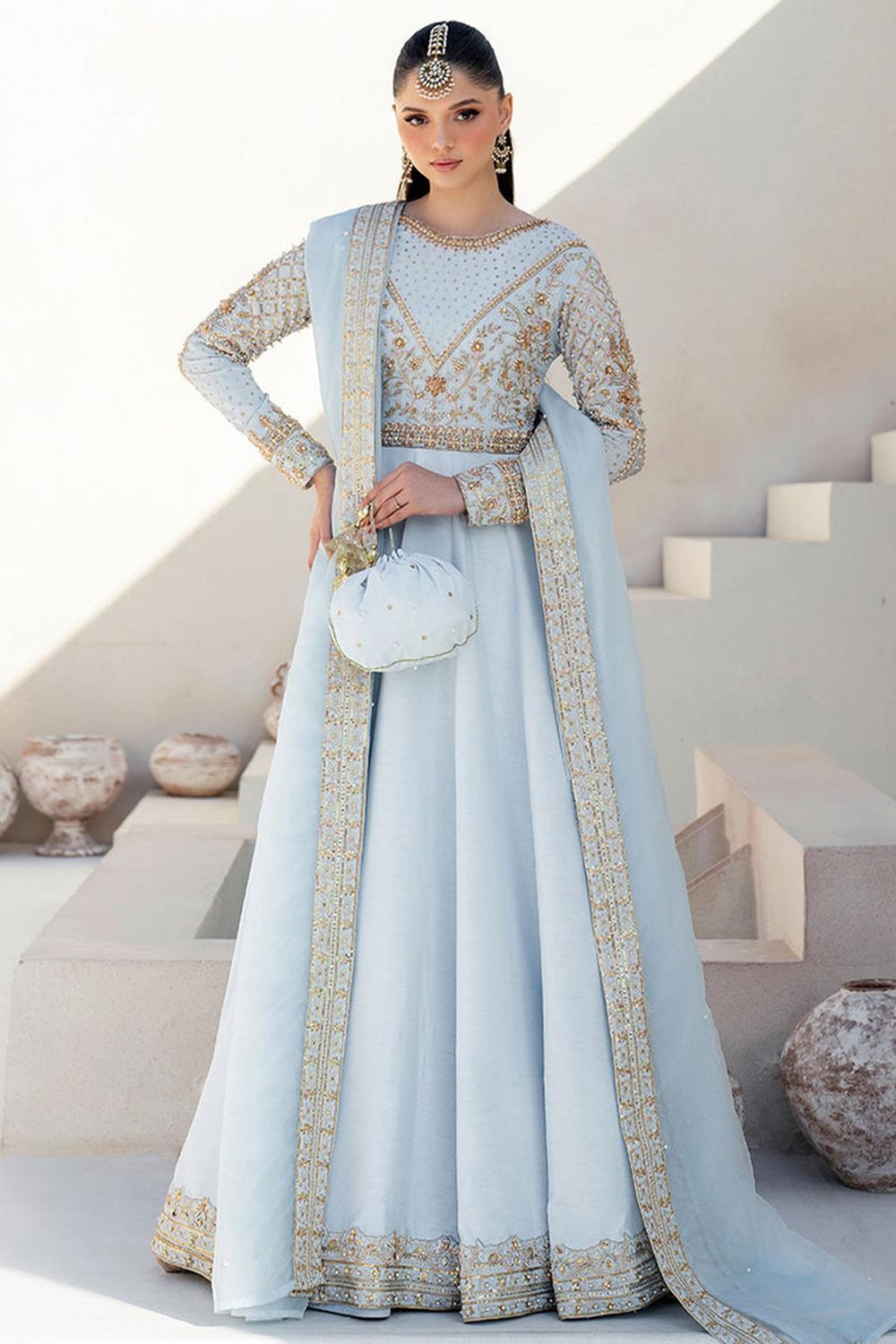 Buy Blue Bridal Wear Indian Dresses Online for Women in USA