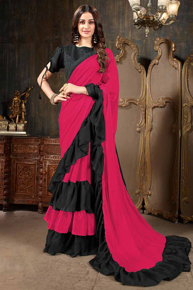 ruffle blouse for saree online