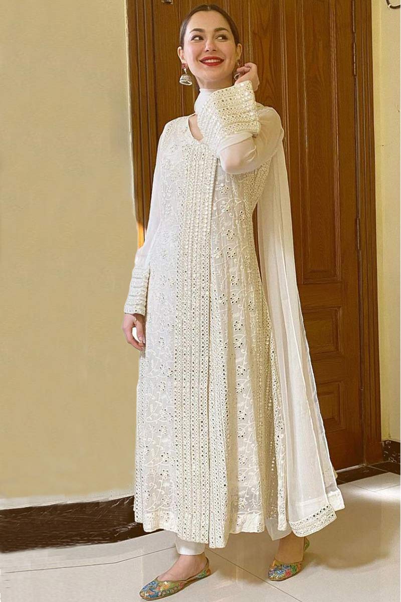 Off #White #Cotton Churidar Kameez @ $164.51 | Indian dresses, Indian attire,  India fashion