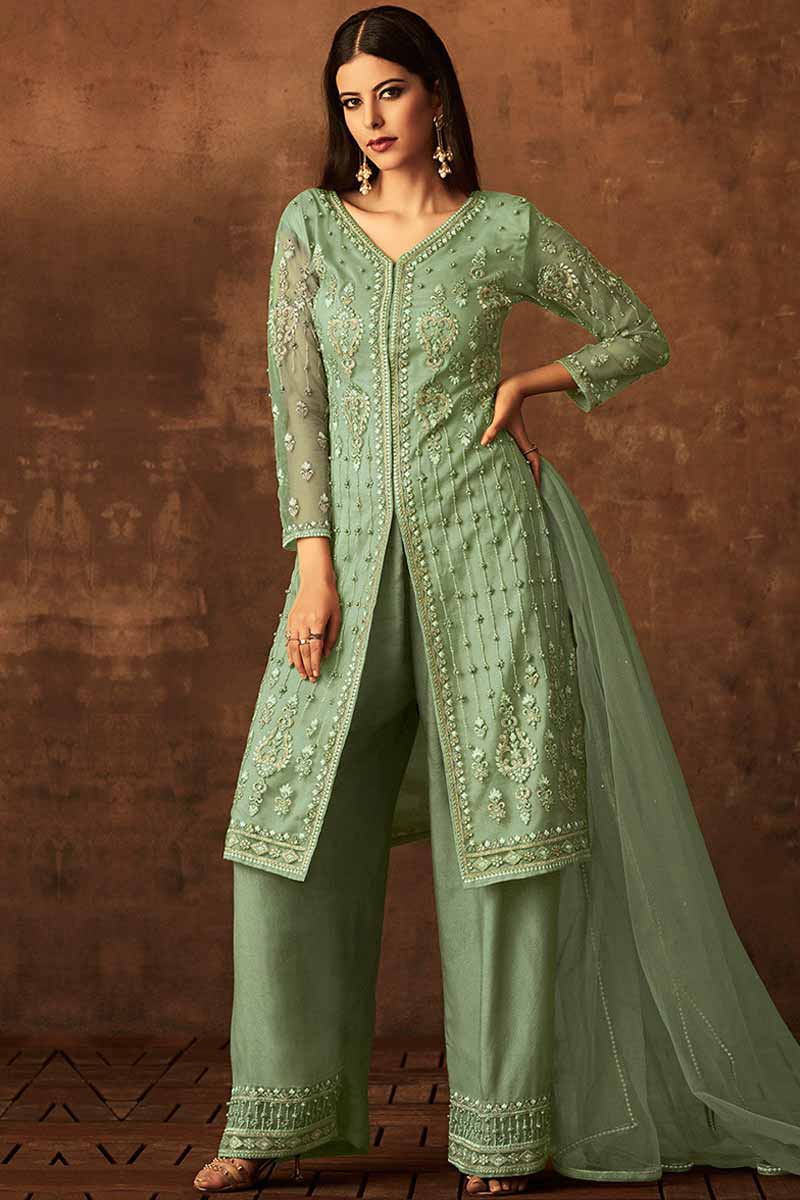 sage green pantsuit for wedding