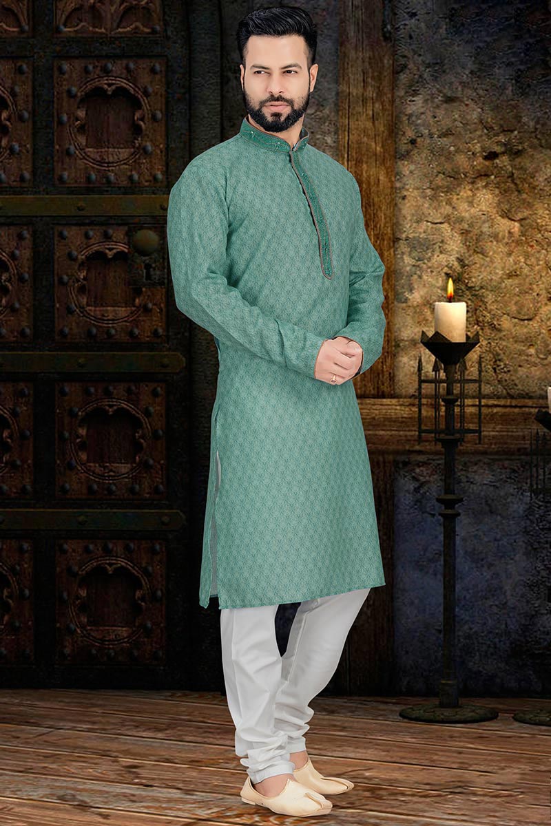 Jade blue kurta pajama sale