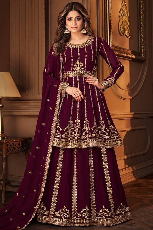 burgundy pakistani wedding dress Buy Long Maroon Clothing Online for Women in USA maroon bridal dress pakistani