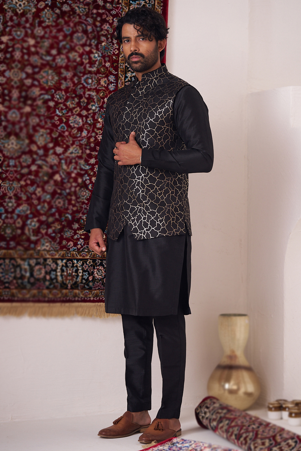 Silk Kurta Black Kurta Pajama Man Shop Black Silk Kurta Pyjama